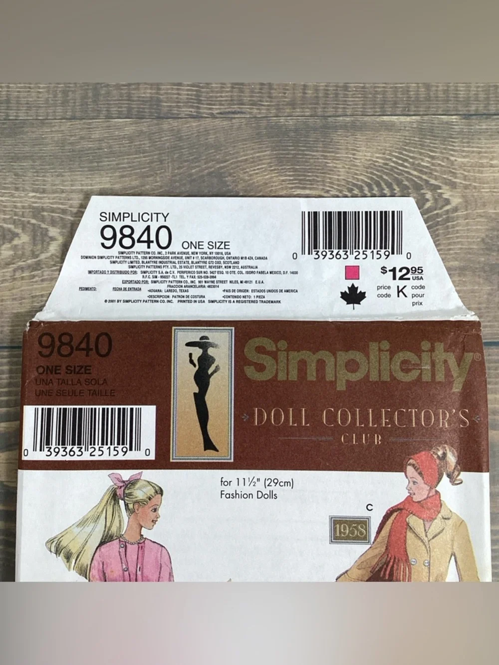 Simplicity sewing pattern